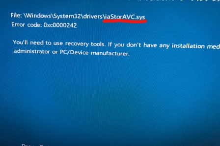 パソコン修理が安い iaStorAVC.sysのブルースクリーンでパソコンが起動しないトラブルを出張サポートで解決できる横浜のPC故障修理